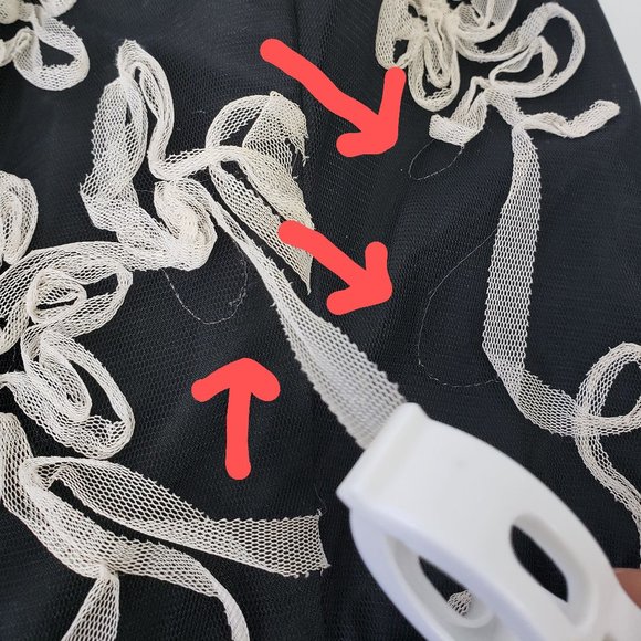 Roberta Black & Cream Floral Embroidered Boho Spaghetti Strap Mini Dress - Picture 13 of 13